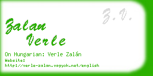 zalan verle business card